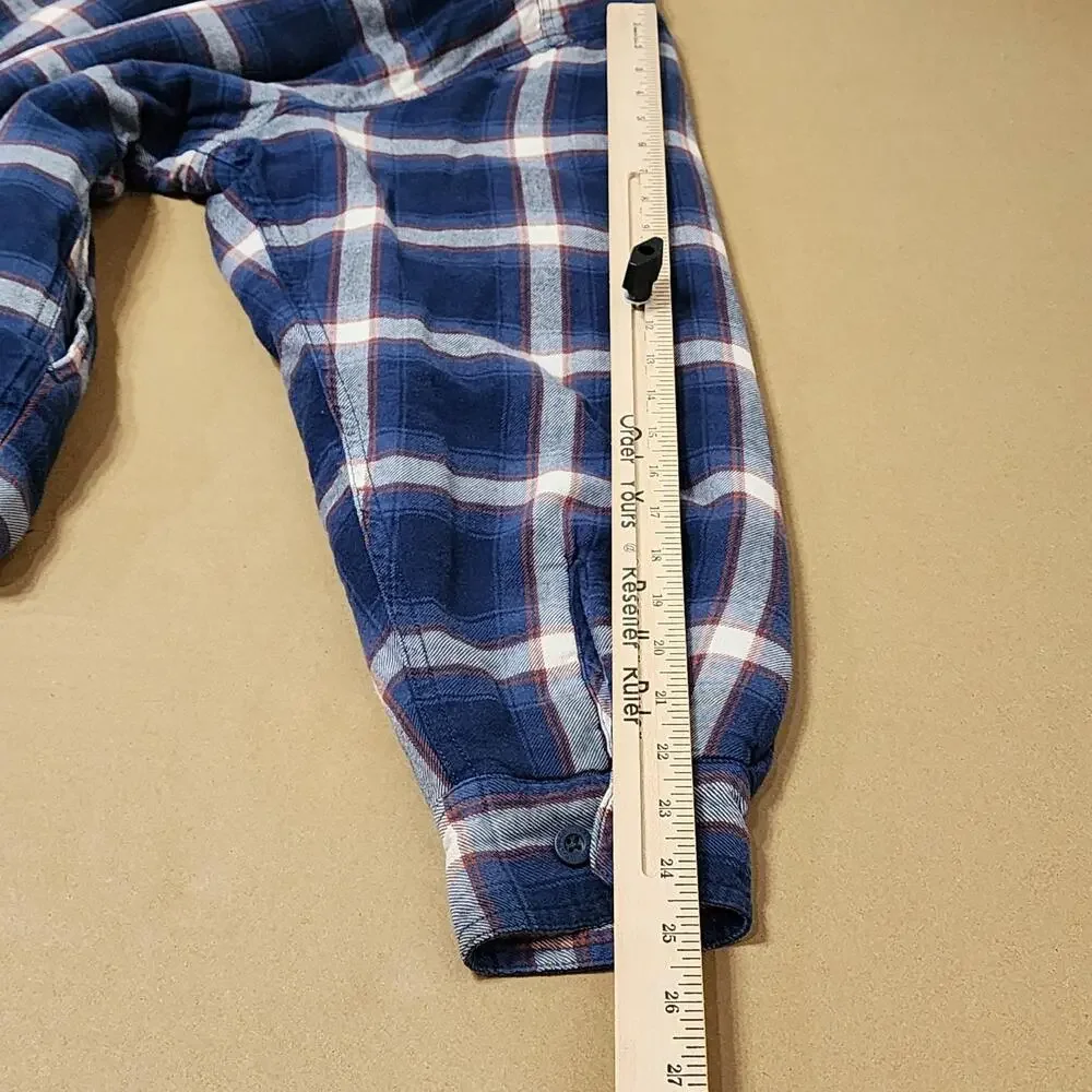 Wrangler Jacket Mens 2XL Blue Plaid Flannel Sherpa Lined Workwear Winter